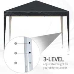 Outsunny Pop-Up Garden Gazebo 3000x3000mm - Black - 840-158BK -OUTSUNNY Sales Shop outsunny 840 158bk 5