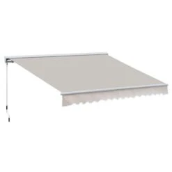 Outsunny Retractable Manual/Electric Awning 2.95 X 2.5m - Cream White/White - 840-147 12 Outsunny Retractable Manual/Electric Awning 2.95 X 2.5m - Cream White/White - 840-147 -OUTSUNNY Sales Shop outsunny 840147