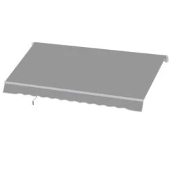 Outsunny Retractable Manual Awning 3 X 2m - Light Grey - 840-177V01LG -OUTSUNNY Sales Shop outsunny 840149v01lg top view