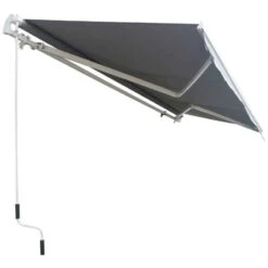 Outsunny Retractable Manual Awning 3 X 2.5m - Grey - 840-152 -OUTSUNNY Sales Shop outsunny 840152 under side
