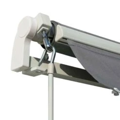 Outsunny Retractable Manual Awning 4 X 2.5m - Grey - 840-177V01CG -OUTSUNNY Sales Shop outsunny 840177v01cg close up