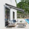 Outsunny Retractable Manual Awning 4 X 2.5m - Grey - 840-177V01CG