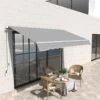 Outsunny Retractable Manual Awning 4 X 2.5m - Light Grey - 840-177V01LG 21 Outsunny Retractable Manual Awning 4 X 2.5m - Light Grey - 840-177V01LG -OUTSUNNY Sales Shop outsunny 840177v01lg lifestyle1