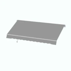 Outsunny Retractable Manual Awning 4 X 2.5m - Light Grey - 840-177V01LG 12 Outsunny Retractable Manual Awning 4 X 2.5m - Light Grey - 840-177V01LG -OUTSUNNY Sales Shop outsunny 840177v01lg top view