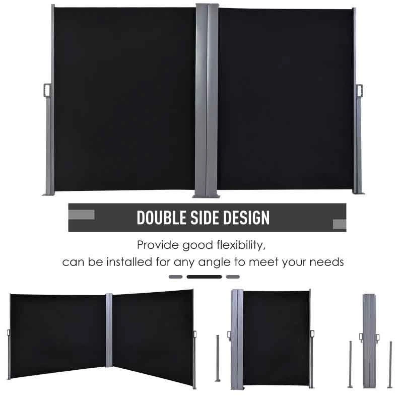 Outsunny Pull-Out Patio Double Side Retractable Awning 1.8 X 6m - Black - 840-209V01BK 5 Outsunny Pull-Out Patio Double Side Retractable Awning 1.8 X 6m - Black - 840-209V01BK - Image 5