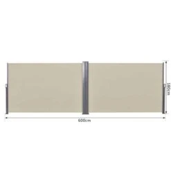 Outsunny Pull-Out Patio Double Side Retractable Awning 1.8 X 6m - Beige - 840-209V01CW -OUTSUNNY Sales Shop outsunny 840209v01cw dimensions