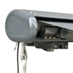 Outsunny Retractable Manual/Electric LED Strip Awning 3.5 X 3m - Grey - 840-222V01 -OUTSUNNY Sales Shop outsunny 840222v01 hook