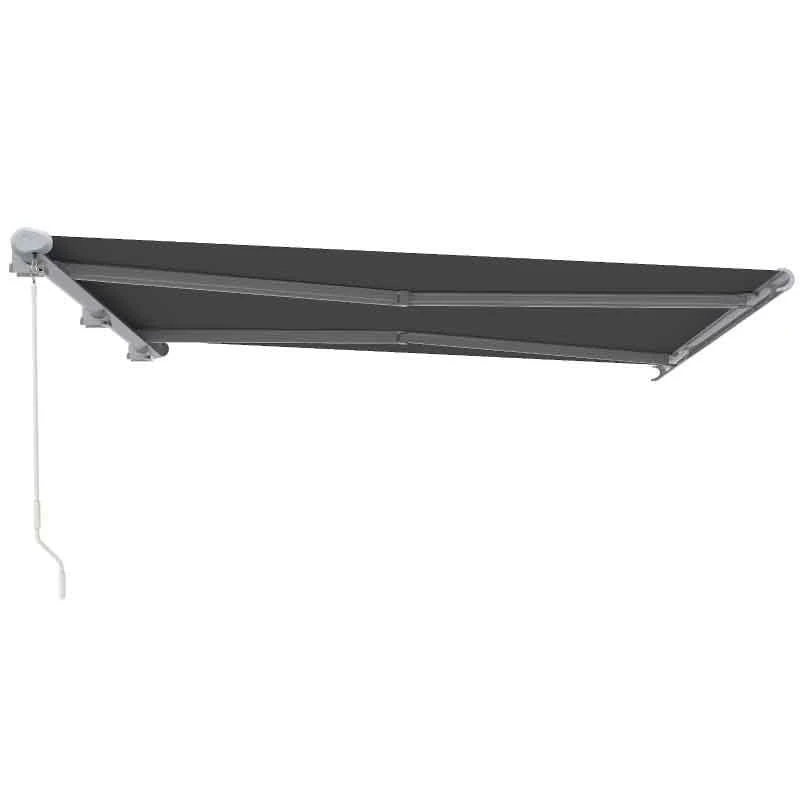 Outsunny Retractable Electric/Manual Awning 4 X 3m - Grey - 840-246V70GY 4 Outsunny Retractable Electric/Manual Awning 4 X 3m - Grey - 840-246V70GY - Image 4