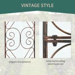 Outsunny Decorative Garden Arch - Black/Bronze - 844-221 -OUTSUNNY Sales Shop outsunny 844 221 3