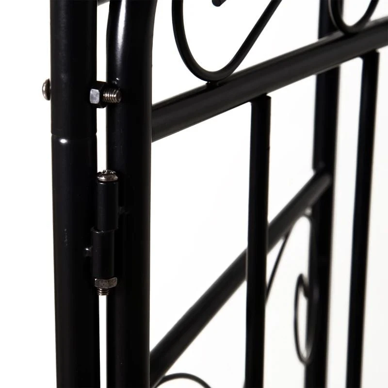 Outsunny Metal Outdoor Garden Gate Arch - Black - 844-255 4 Outsunny Metal Outdoor Garden Gate Arch - Black - 844-255 - Image 4