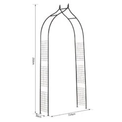 Outsunny Metal Pergola Garden Arch - Black - 844-280 -OUTSUNNY Sales Shop outsunny 844 280 2