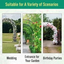 Outsunny Metal Pergola Garden Arch - Black - 844-280 -OUTSUNNY Sales Shop outsunny 844 280 5