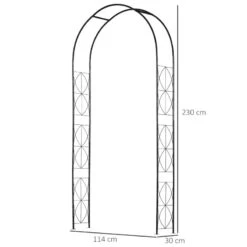 Outsunny Vintage Style Arbor & Trellis Garden Arch - Black - 844-281 -OUTSUNNY Sales Shop outsunny 844 281 2