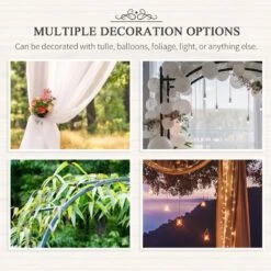 Outsunny Vintage Style Arbor & Trellis Garden Arch - Black - 844-281 -OUTSUNNY Sales Shop outsunny 844 281 3