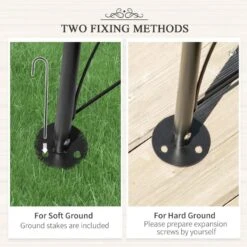 Outsunny Vintage Style Arbor & Trellis Garden Arch - Black - 844-281 -OUTSUNNY Sales Shop outsunny 844 281 4