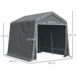 Outsunny Heavy Duty Carport Canopy 2800x2400mm - Grey - 845-697V01CG -OUTSUNNY Sales Shop outsunny 845 697v01cg 2
