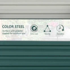 Outsunny Square Raised Garden Bed Box With Weatherized Steel Frame - Green - 845-040V01GN 14 Outsunny Square Raised Garden Bed Box With Weatherized Steel Frame - Green - 845-040V01GN -OUTSUNNY Sales Shop outsunny 845040v01gn 2