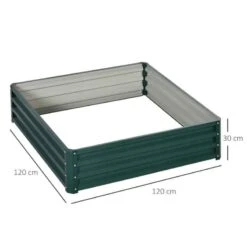 Outsunny Square Raised Garden Bed Box With Weatherized Steel Frame - Green - 845-040V01GN 10 Outsunny Square Raised Garden Bed Box With Weatherized Steel Frame - Green - 845-040V01GN -OUTSUNNY Sales Shop outsunny 845040v01gn dimensions