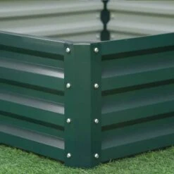 Outsunny Square Raised Garden Bed Box With Weatherized Steel Frame - Green - 845-040V01GN 11 Outsunny Square Raised Garden Bed Box With Weatherized Steel Frame - Green - 845-040V01GN -OUTSUNNY Sales Shop outsunny 845040v01gn outside view