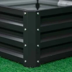 Outsunny Raised Garden Planter - Grey - 845-040V01GY -OUTSUNNY Sales Shop outsunny 845040v01gy close up