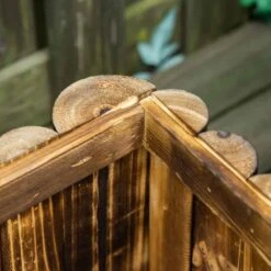 Outsunny Rectangular Garden Planter - Brown - 845-100 -OUTSUNNY Sales Shop outsunny 845100 close up