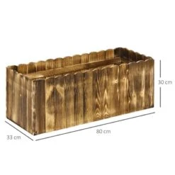 Outsunny Rectangular Garden Planter - Brown - 845-106 -OUTSUNNY Sales Shop outsunny 845106 dimensions
