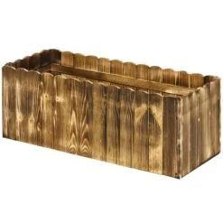 Outsunny Rectangular Garden Planter - Brown - 845-106 -OUTSUNNY Sales Shop outsunny 845106 view