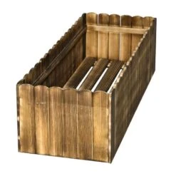Outsunny Rectangular Garden Planter - Brown - 845-107 -OUTSUNNY Sales Shop outsunny 845107 innerside