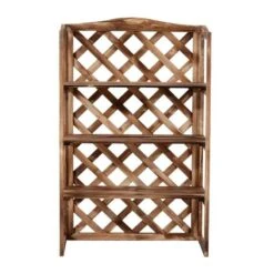 Outsunny 3 Tier Plant Stand - Brown - 845-117 16 Outsunny 3 Tier Plant Stand - Brown - 845-117 -OUTSUNNY Sales Shop outsunny 845117 front view
