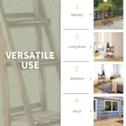 Outsunny 3 Tier Plant Stand - Brown - 845-119 -OUTSUNNY Sales Shop outsunny 845119 5 1