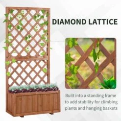 Outsunny Trellis Garden Planter - Orange - 845-127 -OUTSUNNY Sales Shop outsunny 845127 1