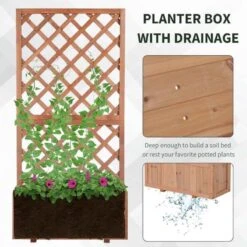 Outsunny Trellis Garden Planter - Orange - 845-127 -OUTSUNNY Sales Shop outsunny 845127 2