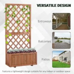 Outsunny Trellis Garden Planter - Orange - 845-127 -OUTSUNNY Sales Shop outsunny 845127 3