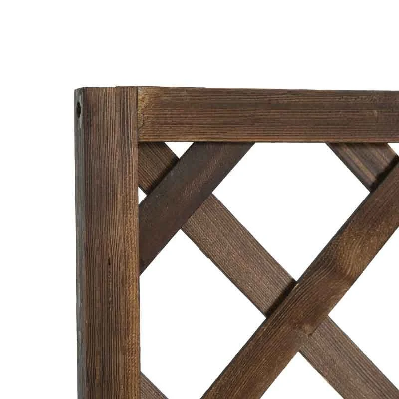 Outsunny Garden Planter Stand With Trellis - Brown - 845-127BN 5 Outsunny Garden Planter Stand With Trellis - Brown - 845-127BN - Image 5