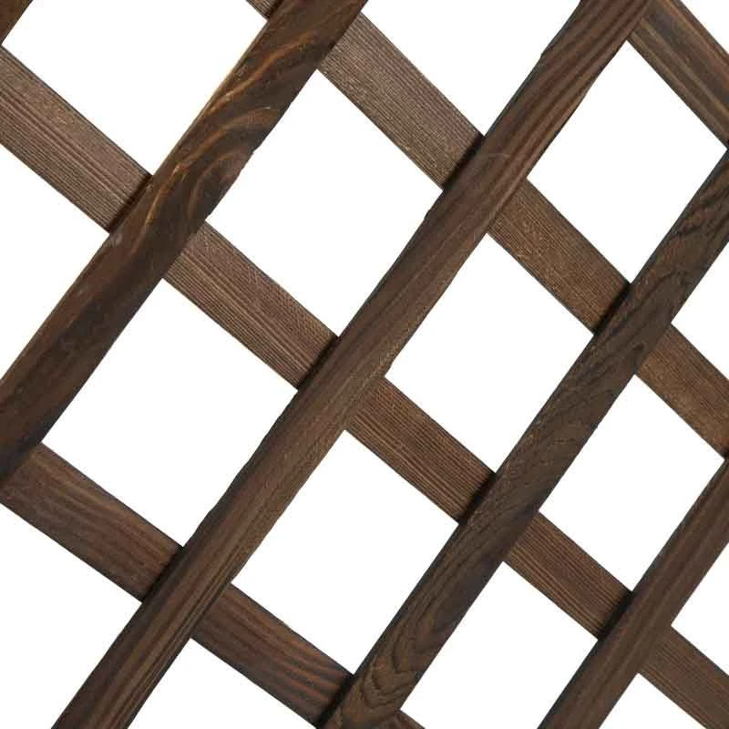 Outsunny Garden Planter Stand With Trellis - Brown - 845-127BN 4 Outsunny Garden Planter Stand With Trellis - Brown - 845-127BN - Image 4