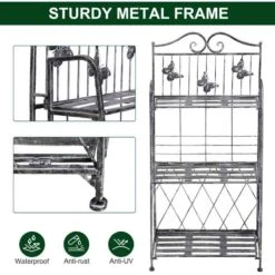 Outsunny 3 Tier Metal Plant Stand - Silver Grey - 845-220 -OUTSUNNY Sales Shop outsunny 845220 3