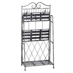 Outsunny 3 Tier Metal Plant Stand - Silver Grey - 845-220 -OUTSUNNY Sales Shop outsunny 845220 6