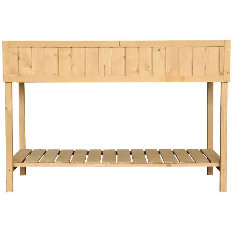 Outsunny Wooden Rectangular Raised 8 Compartment Garden Planter - Brown - 845-238V01 4 Outsunny Wooden Rectangular Raised 8 Compartment Garden Planter - Brown - 845-238V01 - Image 4