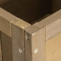 Outsunny Wooden Raised Garden Planter Stand - Brown - 845-238V01BN -OUTSUNNY Sales Shop outsunny 845238v01bn close up