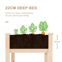 Outsunny Wooden Planting Bed - Brown - 845-239 18 Outsunny Wooden Planting Bed - Brown - 845-239 -OUTSUNNY Sales Shop outsunny 845239 3