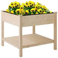 Outsunny Wooden Raised Garden Planter - Brown - 845-241 12 Outsunny Wooden Raised Garden Planter - Brown - 845-241 -OUTSUNNY Sales Shop outsunny 845241 5