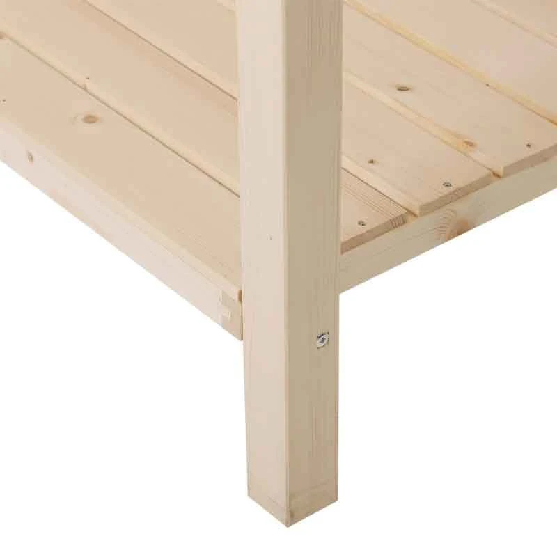 Outsunny Wooden Raised Garden Planter - Brown - 845-241 6 Outsunny Wooden Raised Garden Planter - Brown - 845-241 - Image 6