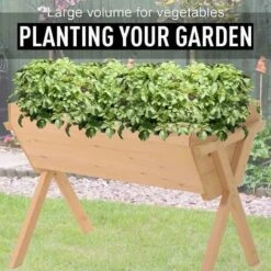 Outsunny Large Wooden Raised Garden Planter - Brown - 845-288 -OUTSUNNY Sales Shop outsunny 845288 4