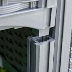 Outsunny Plastic Raised Garden Planter - Grey - 845-290V01GY -OUTSUNNY Sales Shop outsunny 845290v01gy close up1