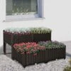 Outsunny Raised Garden Planter Box - Set Of 4 - Brown - 845-290V02 -OUTSUNNY Sales Shop outsunny 845290v02 lifetsyle