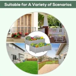 Outsunny Plastic Raised Garden Planter - Grey - 845-290V02GY 18 Outsunny Plastic Raised Garden Planter - Grey - 845-290V02GY -OUTSUNNY Sales Shop outsunny 845290v02gy 3