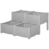 Outsunny Plastic Raised Garden Planter - Grey - 845-290V02GY -OUTSUNNY Sales Shop outsunny 845290v02gy 7