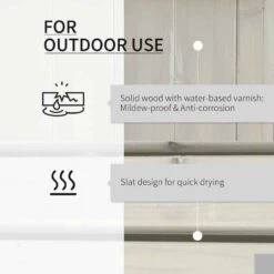 Outsunny Wooden Garden Planter & Bench Combination - Grey - 845-438V01GY -OUTSUNNY Sales Shop outsunny 845438v01gy 3