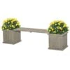 Outsunny Wooden Garden Planter & Bench Combination - Grey - 845-438V01GY 7 Outsunny Wooden Garden Planter & Bench Combination - Grey - 845-438V01GY -OUTSUNNY Sales Shop outsunny 845438v01gy 4