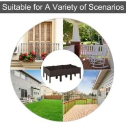 Outsunny 6 Piece Lightweight Raised Garden Planter - Brown - 845-439V02 -OUTSUNNY Sales Shop outsunny 845439v02 4